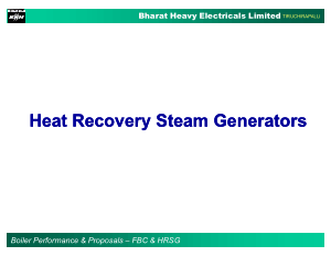 Heat recovery Steam Generators