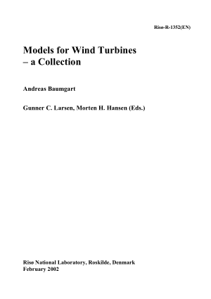 models for wind turbine a collection system