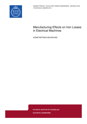 Manufacturing Effects on Iron Losses in Electrical Machines
