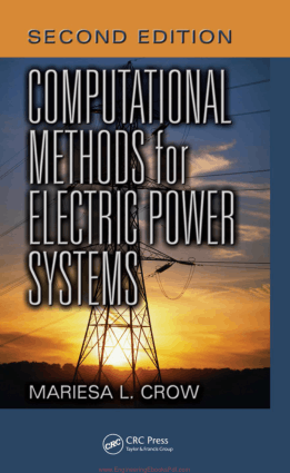 Computational Methods for Electric Power Systems 2nd Edition By Mariesa L Crow
