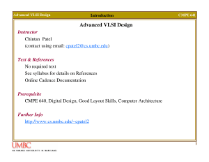 Advanced VLSI Design