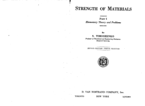 strength of materials part 1 by timoshenko