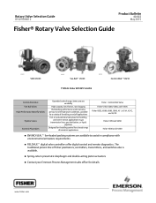 fisher rotary valve selection guide