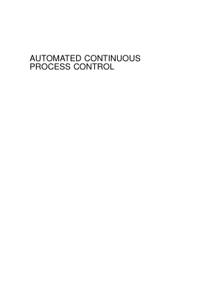 Automated continuous process control carlos smith
