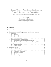 Control Theory From Classical to Quantum Optimal Stochastic and Robust Control