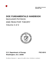 DOE fundamentals handbook nuclear physics and reactor theory volume2