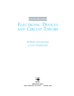 Electronic Devices and Circuit Theory Prentice Hall