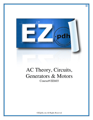 AC Theory Circuits Generators Motors Course EE603