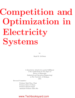 Competition and Optimization in Electricity Systems by Majid M Al Gwaiz