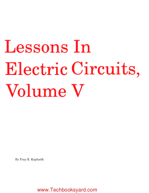 Lessons In Electric Circuits Volume V Reference By Tony R Kuphaldt
