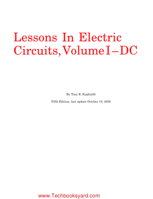 Lessons In Electric Circuits Volume I DC By Tony R Kuphaldt