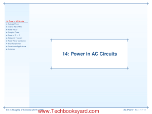 Power in AC Circuits