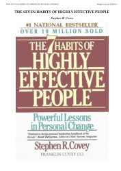 Covey The 7 habits of highly effective people