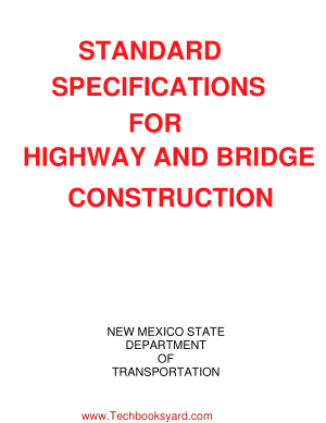 Standard Specifications for Highway and Bridge Construction
