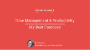 Time Management and Productivity – Best Practices