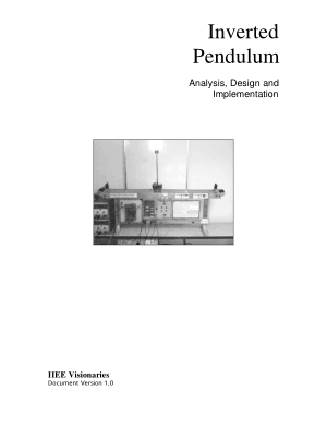 inverted pendulum analysis design and implementation
