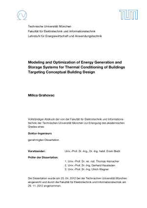 Modeling and Optimization of Energy Generation
