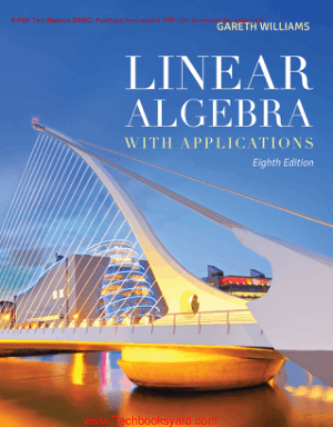 Linear Algebra with Applications 8th Edition By Gareth Williams