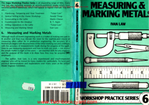 Workshop Practice Series 06 Measuring and Marking Metals